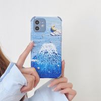 小清新油画风景月亮OPPOr11r15r17手机壳reno3/4/5软a5a8a9壳a93 HTA123羊皮油画-冰川山