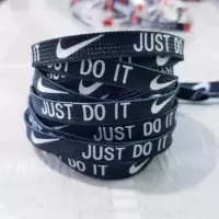 全息反光justdoit男女af1空军一号3M反光鞋带扁平aj1百搭ins潮流 黑色JUST字母鞋带(非反光) 120