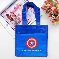 可爱学生餐盒袋子手提袋大号饭盒袋小孩儿童便当包卡通防水帆布袋 美国队长