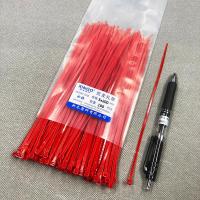 彩色尼龙扎带10cm-50cm长度捆扎绿化园林绑扎带高质量防紫外线 红色 宽度2.5长度15cm100根