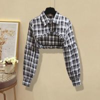 不规则新年黑色吊带连衣裙2021早春新款女装衬衫裙子套装两件套潮[10天内发货] 单件 上衣 S [建议80-95斤]