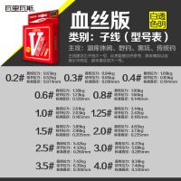 瓦里瓦斯30米仿生竞技休闲通用主线子线鱼线野钓鱼线尼龙 血丝30米(子线)0.2号