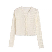 温柔风碎花吊带连衣裙套装女夏季新款薄款防晒开衫收腰中长款裙子 开衫 单件 S 建议80~100斤