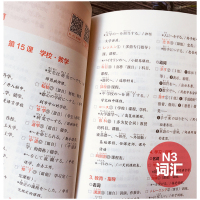 非凡新日本语能力考试N3文字词汇 日语三级全真模拟试卷练习题册 n3文字词汇强化训练 标准日语单词本学习书籍零基础入门自