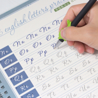 英文字帖英语字帖圆体花式花体练字帖成人楷书速成反复使用钢笔硬笔书法练字本大学生意大利斜体英语字体字帖名迹凹槽练习写字衡水