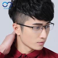 【变色眼镜】男商务防蓝光可配近视散光电脑护目学生眼镜框 防蓝光不变色 左右眼不近视（平光镜片）