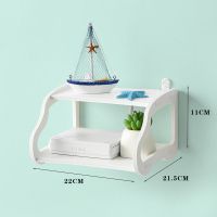 电视墙置物架机顶盒支架客厅路由器墙壁挂收纳盒墙上置物架免打孔 特价促销款注意尺寸[仅送无痕钉]