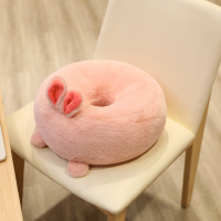 坐垫卧室客厅地板上阳台蒲团小坐垫懒人加厚榻榻米圆形屁股垫子 兔毛绒粉兔[小小特价促销] 蒲团坐垫38*13厘米[左右]