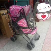 宝宝挡风神器外出儿童婴儿车罩防风雨透气小推车罩耐磨通用防尘 透明（小） 小雨罩