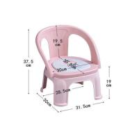 儿童叫叫椅餐桌椅塑料靠背椅宝宝吃饭餐椅婴儿学坐椅塑料小板凳子 粉色