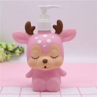 学生卡通凯蒂猫kitty洗手液瓶便携喷雾瓶乳液瓶分装瓶按压 粉色心花鹿350ML