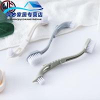 儿童鞋刷子小 小号双头长柄洗鞋刷塑料硬毛洗鞋洗衣鞋刷厨房清洁 白色