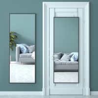 门后镜子全身镜小户型家用挂门试衣镜壁挂穿衣镜 80*30高清防爆挂门壁挂典雅黑