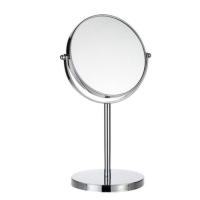 安黛欧式化妆镜台式复古公主高清玻璃双面镜大号宿舍梳妆补妆镜子 6英寸亮银色) 双平面