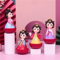 不倒翁复古小姐姐摇头娃娃树脂装饰工艺品毕业礼物办公室迷你摆件 5.3*12.5 彩衣一个组