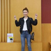 双层面料春秋季新款女装不带帽短外套刺绣百搭休闲夹克棒球服韩版 黑色 [双层带里布] M [建议80到95斤]