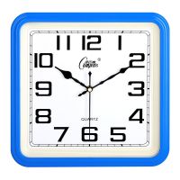 康巴丝14寸静音挂钟客厅卧室钟表办公简约电子石英钟创意壁钟挂表 蓝色03 31cm*32cm 14英寸