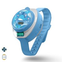 六一儿童节礼物手表小风扇usb充电创意卡通儿童手腕迷你小风扇 蓝色 电子表风扇