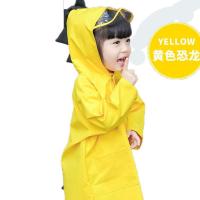儿童雨衣小孩幼儿园雨衣男女童小恐龙防水小童雨披小学生宝宝雨衣 黄色小恐龙 L码 身高95-100