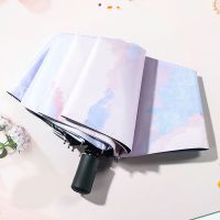 全自动雨伞女晴雨两用折叠太阳伞防晒防紫外线ins女生复古遮阳伞 【自动款】富士山