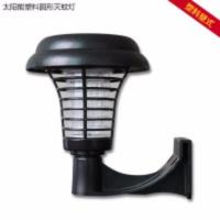 太阳能灭蚊灯家用户外花园庭院灯全自动led防水杀虫灯驱蚊捕蚊器 壁式款(塑料网罩)