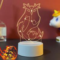 原神周边二次元游戏小夜灯卡通卧室床头灯创意礼物魈钟离温迪公子 火-迪卢克命星 插电三色按钮[两脚扁插头]