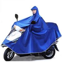 雨衣电动车雨衣摩托车电瓶车雨披单人双人雨披加大加厚雨坯 单人经典款蓝色 7XL加大码