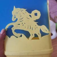 洗衣液瓶子花盆手工制作创意花盆,变废为宝艺术品摆件 生肖马