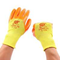 PVC创信半挂满挂防水防滑耐磨耐油加厚全胶浸胶工地劳保手套 创信PVC半挂(S318)12双