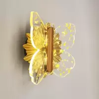简约风现代床头壁灯卧室简约壁灯走道墙壁灯创意LED个性壁灯 蝴蝶(三色变光)