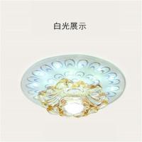 led嵌入式筒灯水晶过道灯走廊灯开孔吊顶灯玄关灯入户三色走道灯 18厘米[12瓦白光] 暗装[天花有开孔]