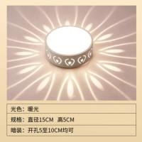 led走廊灯过道灯筒灯孔射灯玄关灯天花入户客厅现代简约创意灯具 【15厘米】5W暖光 暗装【吊顶开孔】