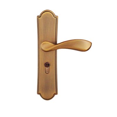 中式房间门锁执手锁卧室静音锁黄古铜钢实木门通用型锁具 C款(小50静音)