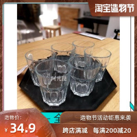 IKEA宜家博克尔杯子透明玻璃6件套茶杯水杯国内代购 白色