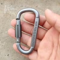 8号D型背包多功能迷你登山扣战术挂扣铝合金户外金属扣挂钩钥匙扣 10只枪灰色