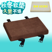 记忆棉椅子软垫子舒适可爱四季通用韩版凳子屁股垫 记忆棉(凳垫-天鹅绒/咖啡)秋冬款 凳子垫(34*24*4cm)