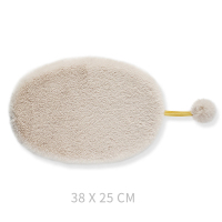 MOBOLI猫卜力猫包适配垫子宠物猫咪睡觉棉垫地垫保暖不粘毛绒毯子 米白色38*25cm 适配猫包