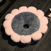 创意花朵榻榻米坐垫蒲团垫子懒人家用卧室客厅地板垫阳台飘窗加厚 灰色 40*40*15厘米