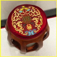 圆坐垫圆形坐垫椅垫加厚防滑自吸圆垫椅子垫屁股垫圆板凳圆椅垫子 中式1 直径28厘米厚度3厘米