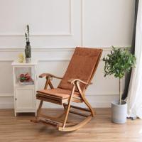 躺椅垫子加厚冬季可拆洗折叠睡椅垫子椅垫毛绒坐垫摇椅垫子通用 薄款咖啡 (厚约3厘米) 48*122厘米(短躺椅通用)