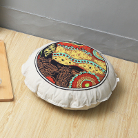 榻榻米坐垫地上座垫屁垫增高加厚垫子卧室地垫家用蒲团飘窗垫屁垫 高贵紫 菩提花 直径55cm