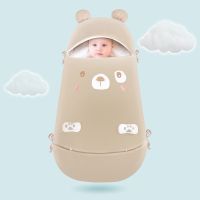 睡袋婴儿多功能宝宝秋冬季加厚防踢被神器婴儿包被新生儿刚出生 多功能婴儿睡袋(棕色)