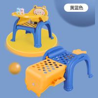 轻便宝宝餐椅洗头椅座椅多功能三合一婴儿坐躺餐椅洗头椅大号座椅 黄蓝色 标准款
