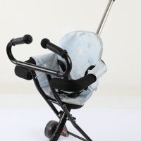 遛娃神器坐垫加高加厚全包围安全坐垫婴儿推车凉席冰丝席透气 普通夏季冰丝凉席蓝色