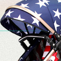 贝丽可/安儿适/天瑞各种高景观婴儿推车睡蓝扶手通用配件 贝丽可扶手