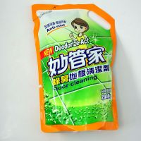 妙管家木质地板瓷砖大理石清洁剂家用地面洗地水拖地液去油垢4斤 除臭地板田园芳香2000g袋装补充装