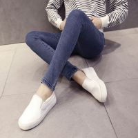 孕妇裤春秋季外穿托腹显瘦高腰时尚小脚长裤潮妈九分紧身牛仔裤 1761特价款 M