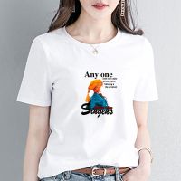 2021新款女精梳棉宽松上衣春夏黑白色t恤女短袖简约百搭半袖休闲 白色短袖圆领【Any女神】 S 80-94