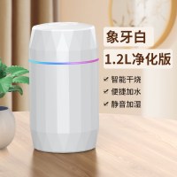 1.2l加湿器迷你静音家用卧室车载空调香薰小型办公室桌面|[白色标准版]标配