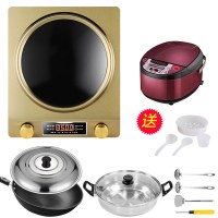 猛火3500w电炒锅家用分体式电用炒菜锅多功能蒸煮一体电火火锅炉|3500W-精铁锅套餐3+五升电饭煲